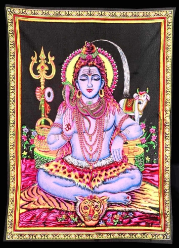 Hindugott Shiva Indischer Wandbehang